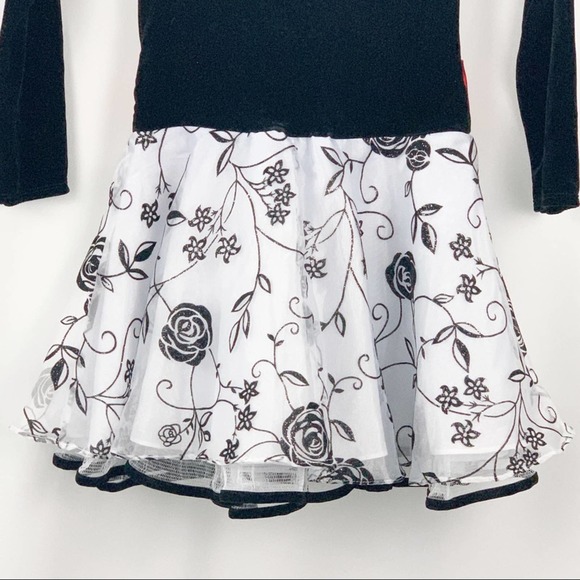 Bonnie Jean Black Velvet and Tulle Dress 8 - Picture 9 of 9